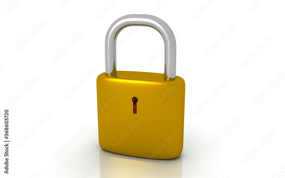 3D illustration of lock on white background
3D illustration of lock on white background