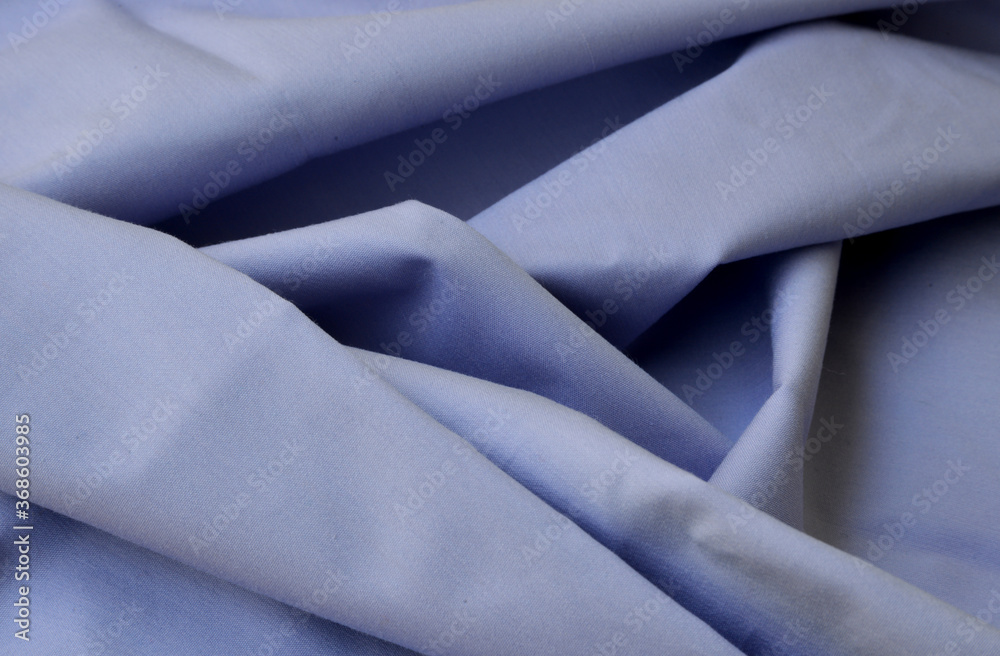 Obraz premium close-up blue fabric texture background