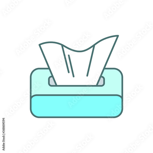 baby color icon, napkins in packaging