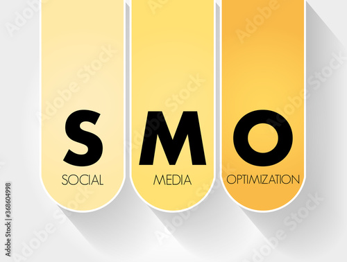 SMO - Social Media Optimization acronym, internet concept background