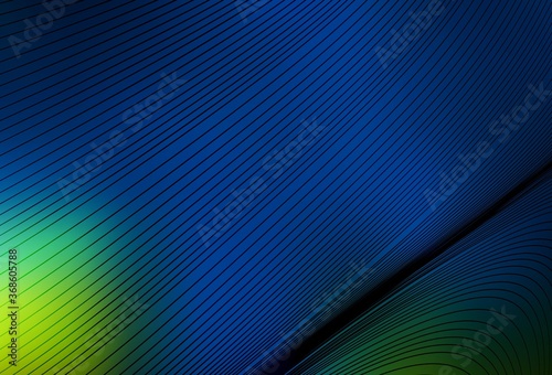 Dark Blue, Green vector backdrop with curved lines.