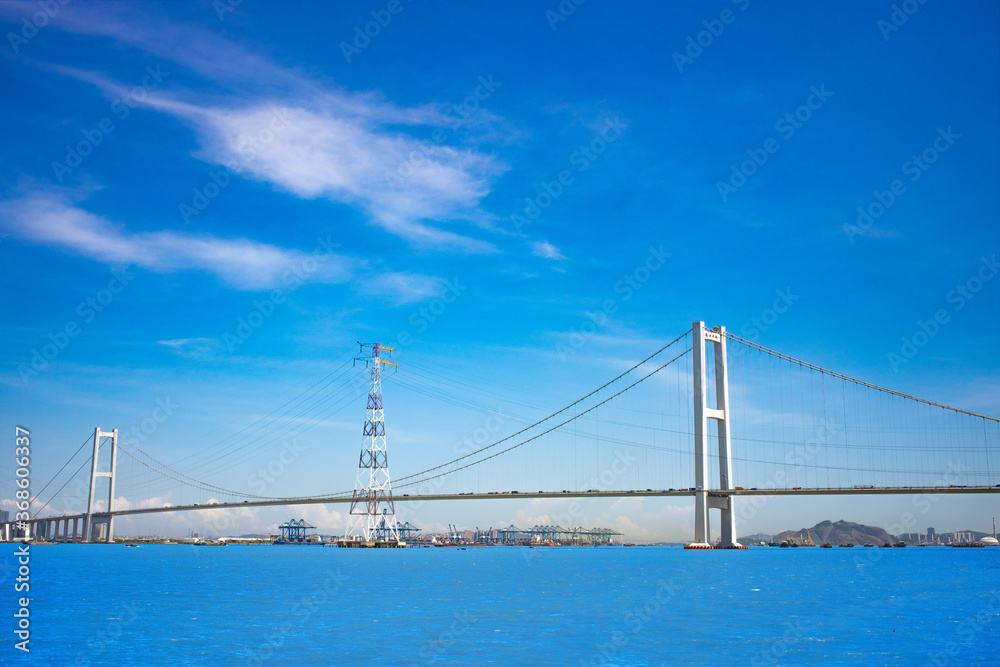 Nansha Bridge over Liyang River in Guangdong Province Nansha Bridge over Liyang River in Guangdong Province