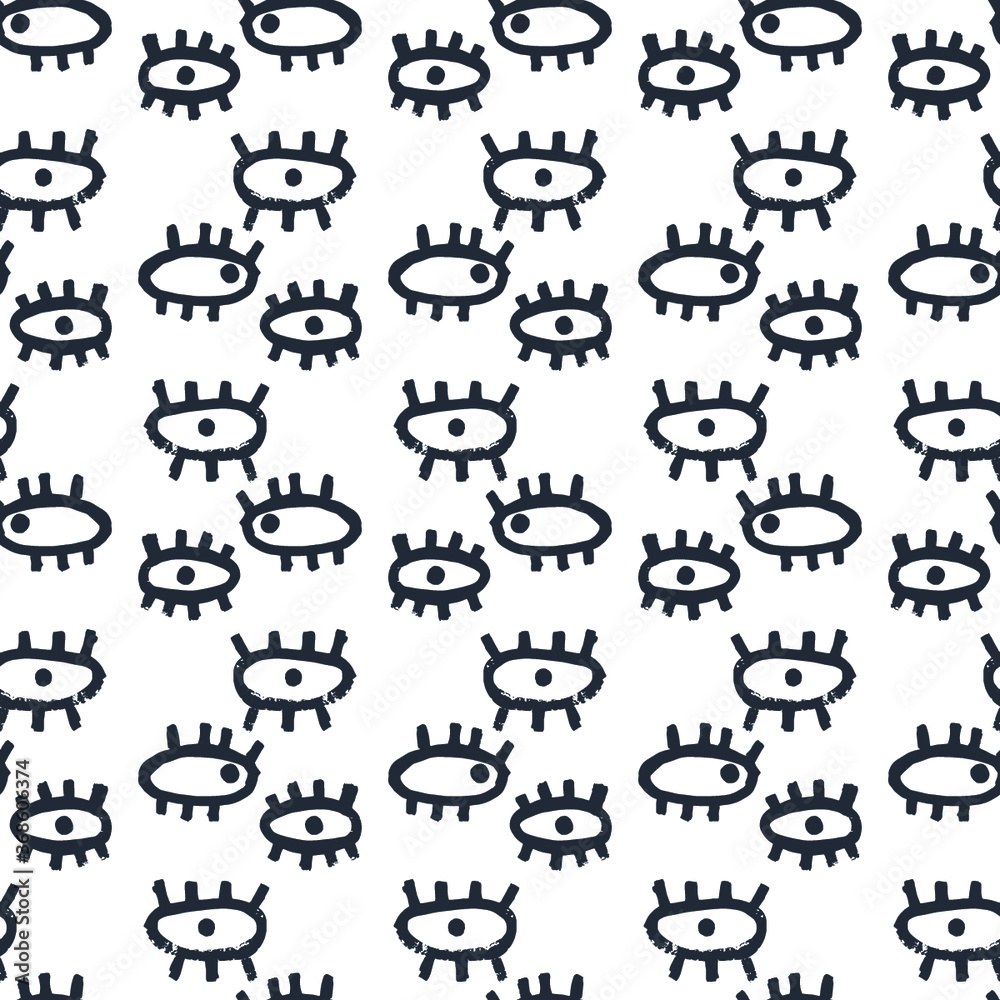 Abstract seamless pattern of eyes. Image for a poster or cover. Repeating texture. Figure for textiles. Abstract seamless pattern of eyes. Image for a poster or cover. Repeating texture. Figure for textiles.