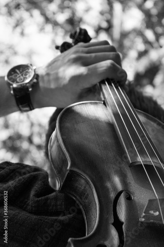 musician playing violin