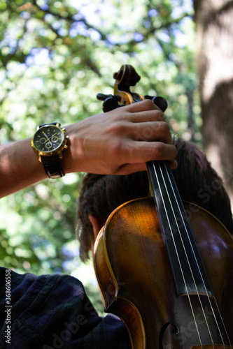 musician playing violin