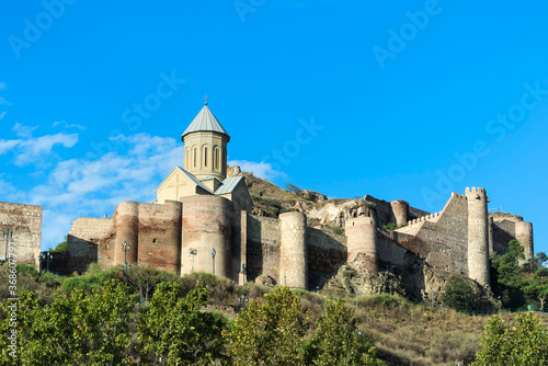 Narikala Fortress and Saint Nicholas Church, Tbilisi, Georgia, Caucasus, Middle East, Asia