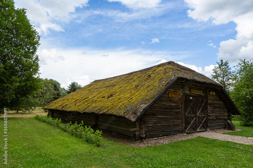 Old wooden traditional house in lithuania