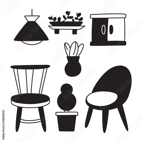 furniture set, interior decoration 