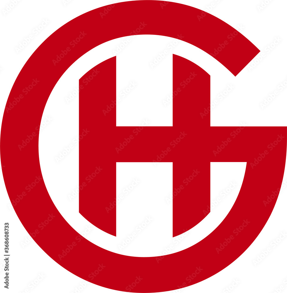 Obraz premium GH logo , G and H logo , Circle logo, club logo