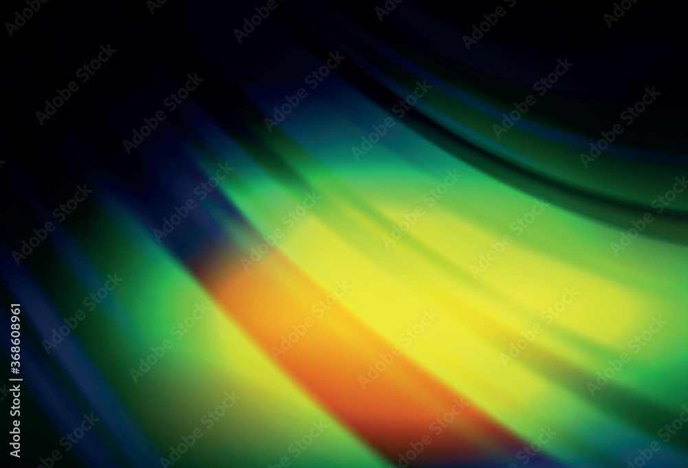 Obraz premium Dark Blue, Green vector abstract blurred background.