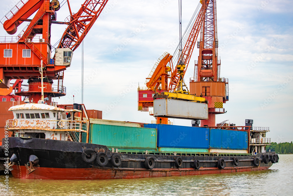 Busy container terminal in China Busy container terminal in China