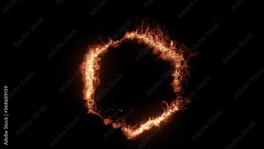 HOT OFFER. Burning abstract seamless looped hexagon animated frame on transparent background (Alpha Channel). Dynamic geometric fire line border animation. Text box in square. Honeycomb design element
