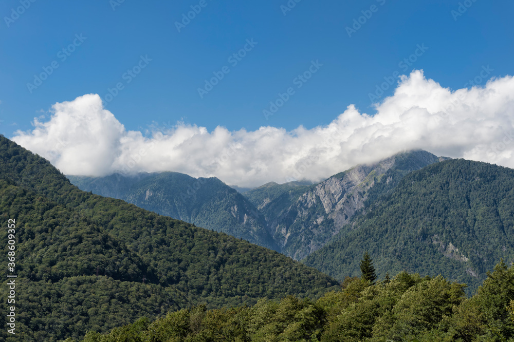 Caucasus Mountains near Lashtkhveri, Svaneti region, Georgia