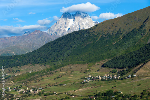 Mulhaki Mountain village, Mestia, Svaneti region, Georgia