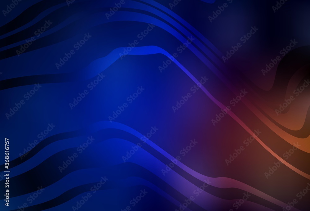 Dark Blue, Red vector background with wry lines.