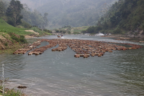 Different boat used  in sangu river at Bandarban photo