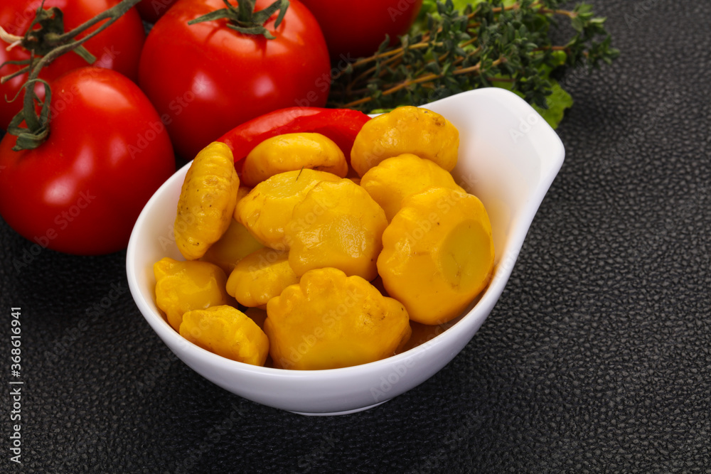 Tasty marinated patisson Tasty marinated patisson