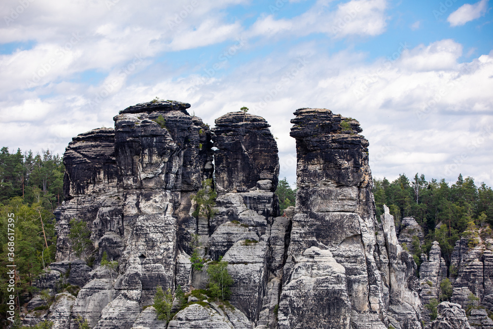 Blick auf das Elbsandsteingebirge