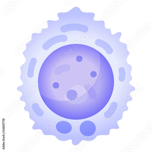Chondrocyte cell in healthy cartilage, producing and maintaining cartilaginous matrix.
