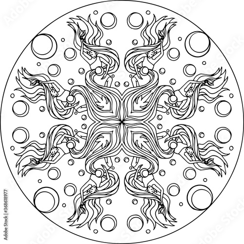 Mandala Mer-People Flowy Cloth