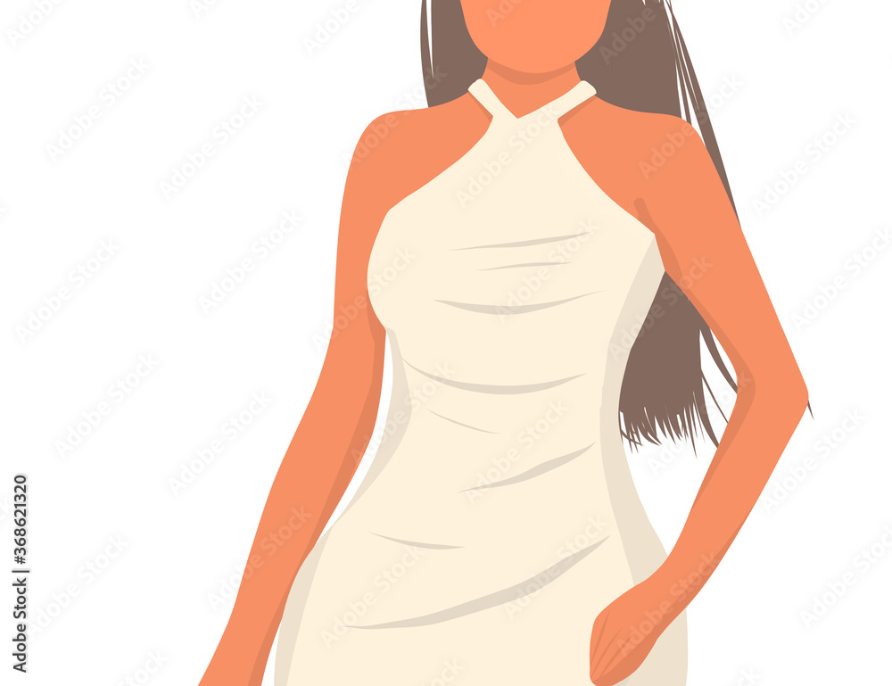 Fototapeta premium woman in white dress