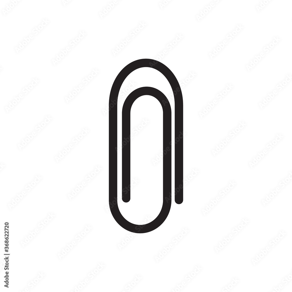Paperclip line icon vector Paperclip line icon vector