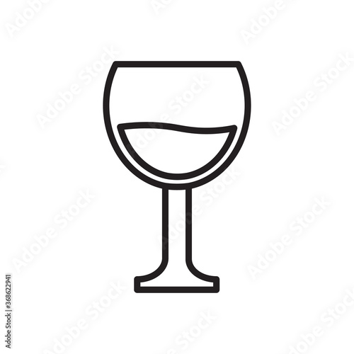 Wine glass outline icon 