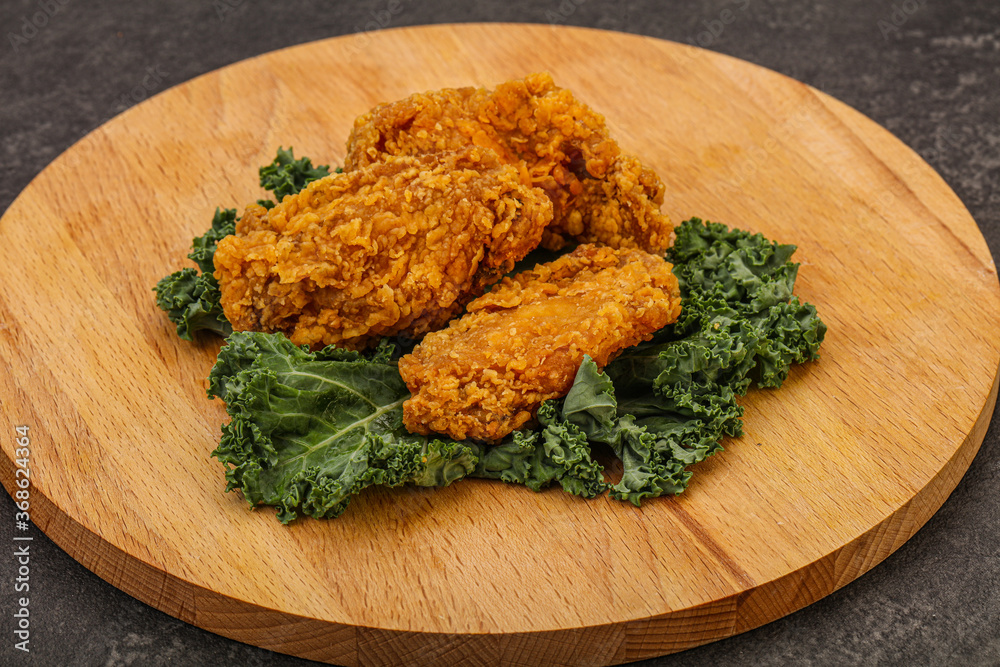 Hot fried crispy chicken wings Hot fried crispy chicken wings
