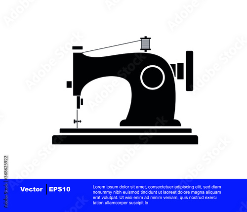 Login screens for websites and mobile apps related to the sewing machine icon.