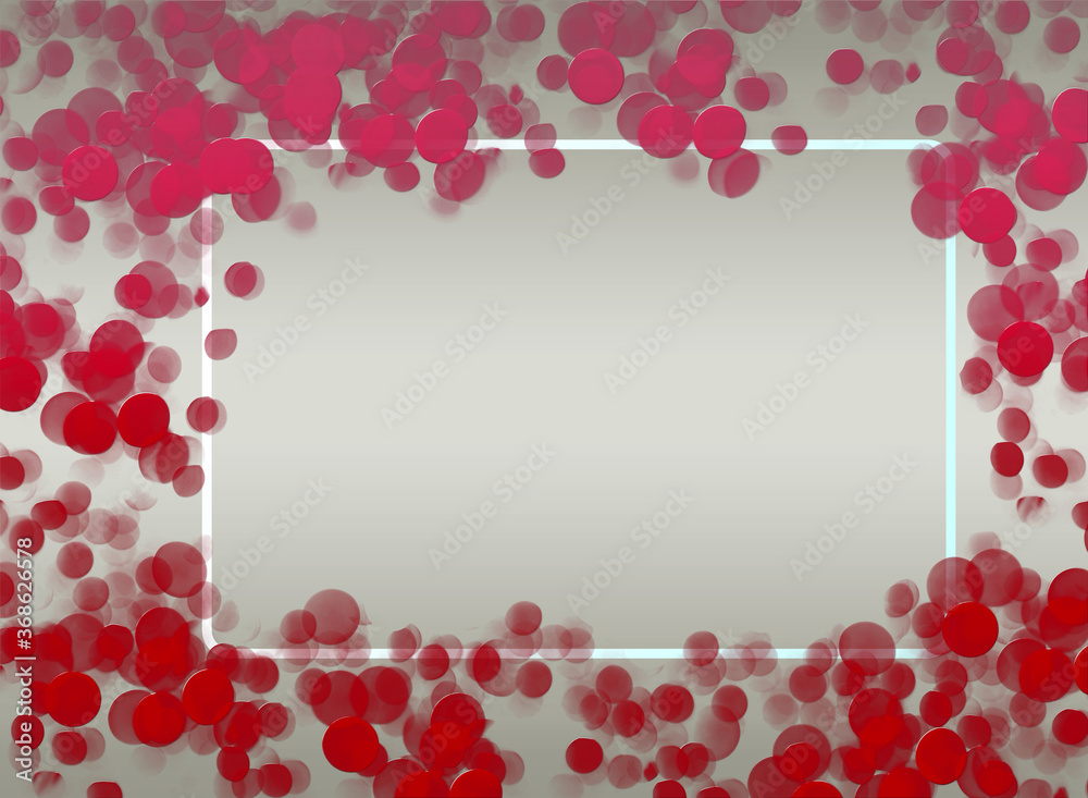 White Empty Rectangle Frame With Red Bokeh On Silver Grey Background Template-For Banner, Poster, Card & Photo Frame White Empty Rectangle Frame With Red Bokeh On Silver Grey Background Template-For Banner, Poster, Card & Photo Frame