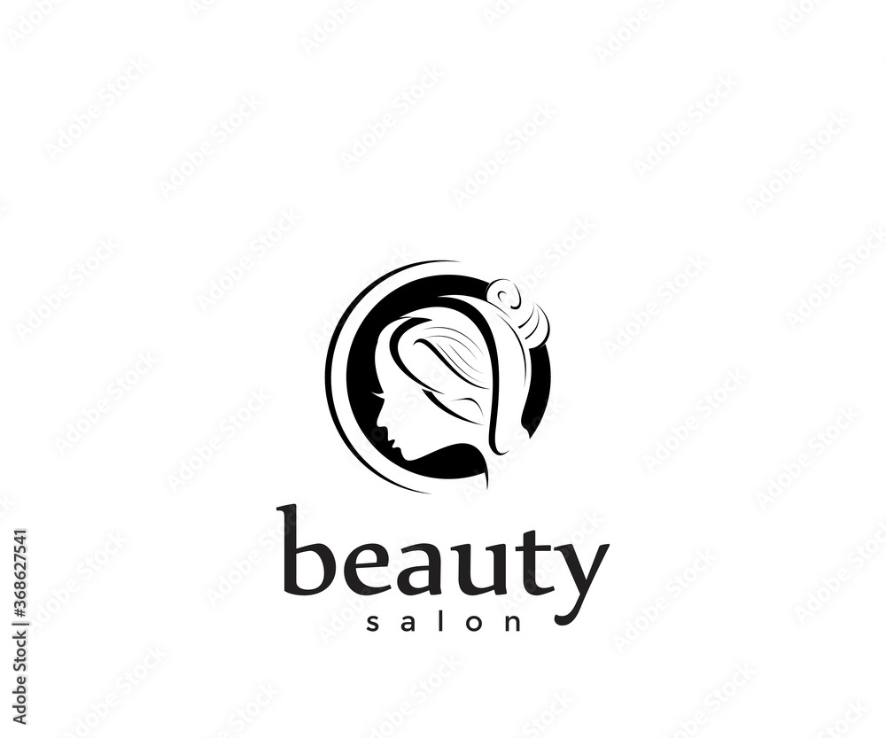 Naklejka Beauty woman icon logo design template