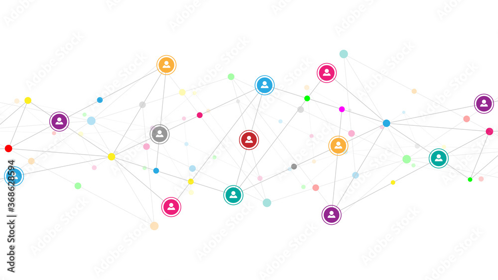 Vector illustration of connecting people and communication concept, social network. Vector illustration of connecting people and communication concept, social network.