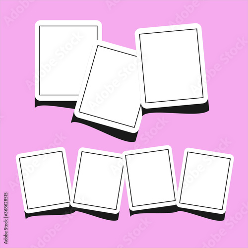 Blank photo frame on white background,Photo art gallery.