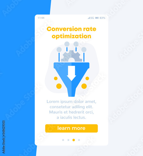 Conversion rate optimization, sales funnel banner design