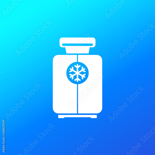 cryotherapy vector icon with cryosauna