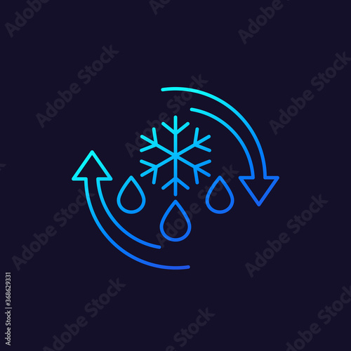 defrost line icon on dark