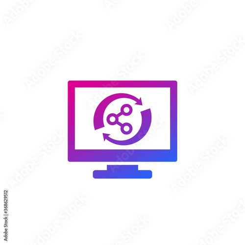 Wallpaper Mural sharing vector icon on screen Torontodigital.ca