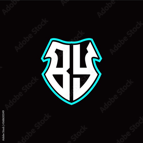 Free Download BY initial logo design with a shield shape - GFXLoad