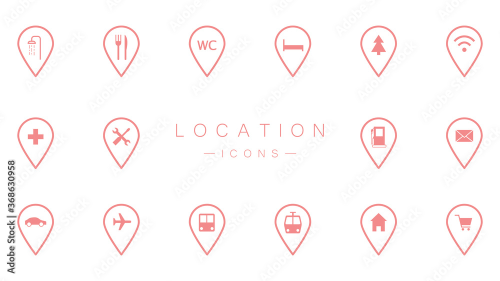 Geolocation icons set. Location concept. Vector illustration
Geolocation icons set. Location concept. Vector illustration