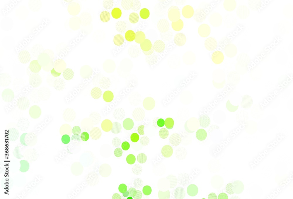 Light Green, Yellow vector layout with circle shapes. Light Green, Yellow vector layout with circle shapes.