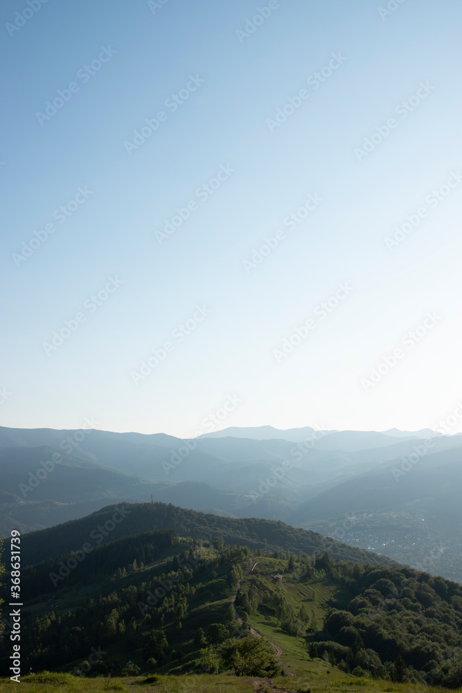 Obraz premium Beautiful summer mountains with blue sky