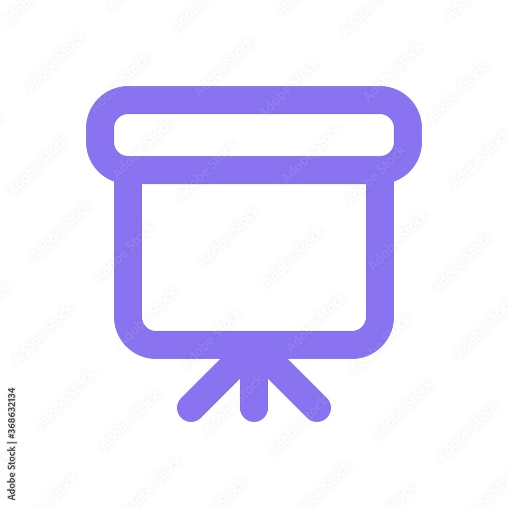 Simple presentation icon illustration in flat design style. Classroom training, lecture sign. Simple presentation icon illustration in flat design style. Classroom training, lecture sign.
