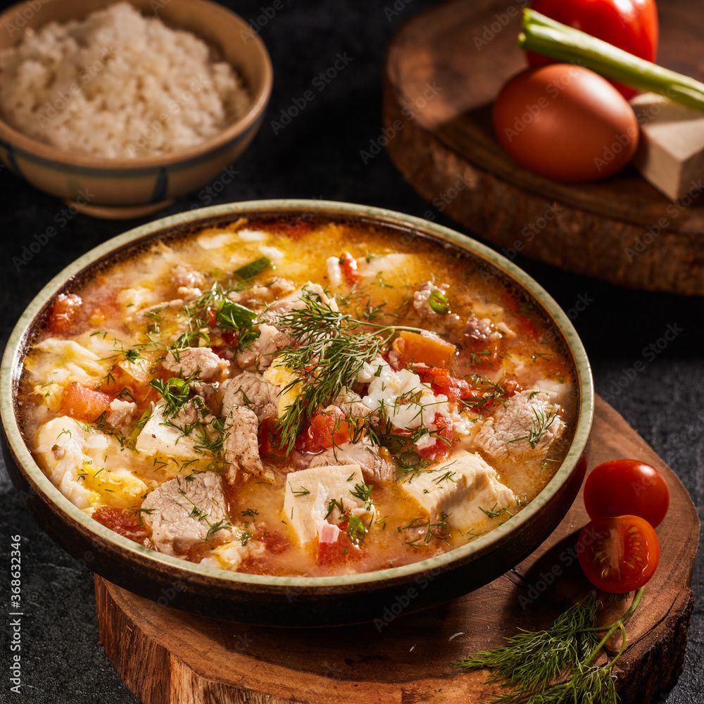 Egg and tofu soup Vietnamese style Egg and tofu soup Vietnamese style