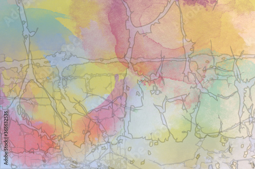 Wallpaper Mural colorful abstract background with shapes and lines illustration Torontodigital.ca