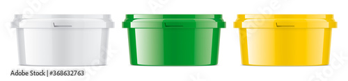 Set of Colored Plastic Containers. Part 1/2. 