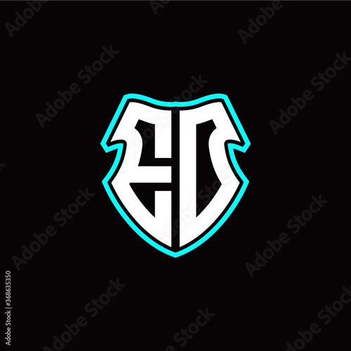 E O initial logo design with a shield shape Free Download E O initial logo design with a shield shape - GFXLoad