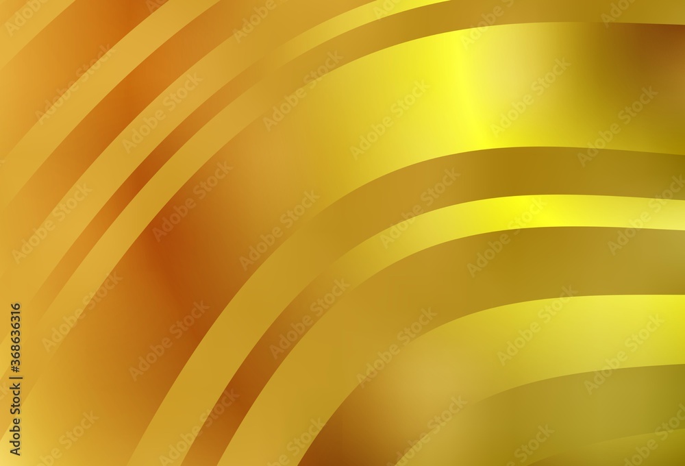 Dark Yellow vector texture with bent lines. Dark Yellow vector texture with bent lines.
