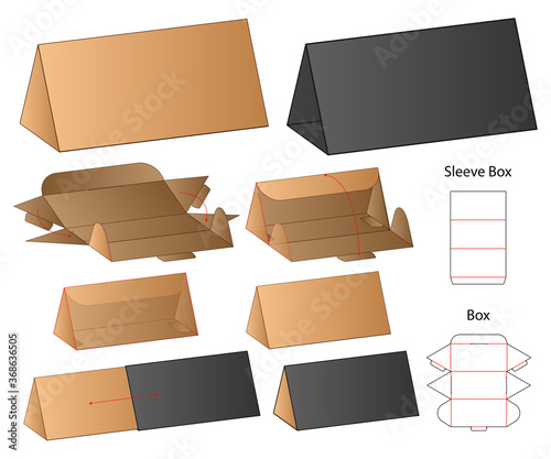 Box packaging die cut template design. 3d mock-up