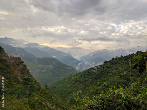 mountain landscape with clouds