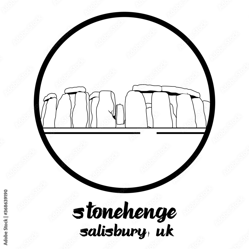 Circle Icon stonehenge. vector illustration Circle Icon stonehenge. vector illustration